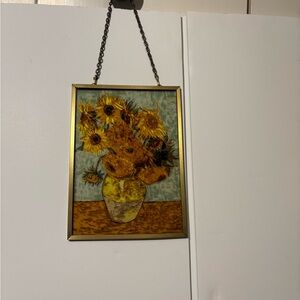 ITEM NO. 52: Vincent Van Gogh Sunflower Stained Glass Wall Art